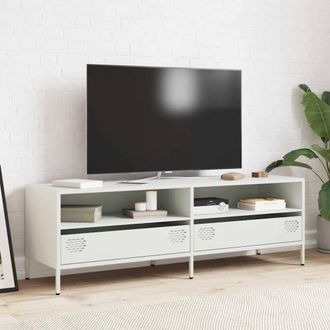 Berkfield Home TV Cabinet White 135x39x43.5 cm Cold-rolled Steel