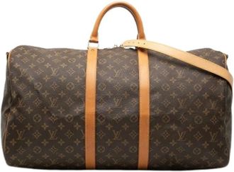 Louis Vuitton Pre-owned Weekend Bags, female, Brown, Size: ONE SIZE Pre-owned Keepall Bandouliere 55