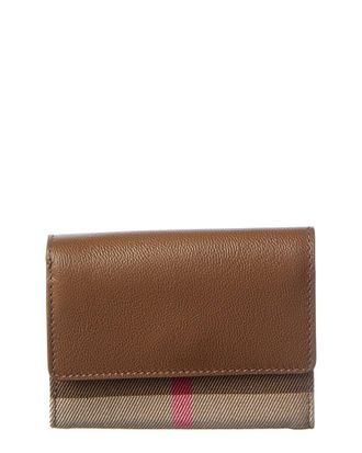 Burberry Check E-Canvas & Leather Card Case