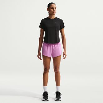 Nike Womens Swift Breathe Dri-FIT Mid-Rise 2.5 Brief-Lined Running Shorts in Purple | IF1678-503