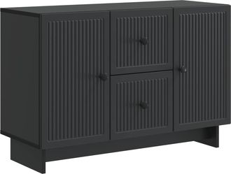 vidaXL Aparador Con Caj&oacute;n Negro 89 X 34,5 X 60 Cm Madera De Ingenier&iacute;a Vidaxl