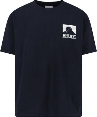 Rhude Classic Black T-Shirt With Crew Neckline