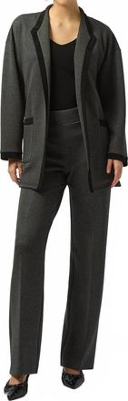 Joseph Ribkoff Wide-Leg Pull-On Pants In Gray Melange