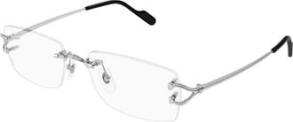 Cartier Demo Rectangular Mens Eyeglasses CT0563O 002 56