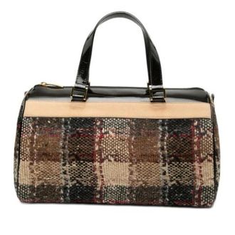 Burberry Pre-owned Boston Bag - Dames - Vintage Handtas - Bruin - ONE Size - Wol - Vintage