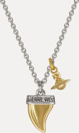 Vivienne Westwood Man. Shark Tooth Pendant Necklace Platinum-gold-black-patina Platinum-gold-black-patina Men