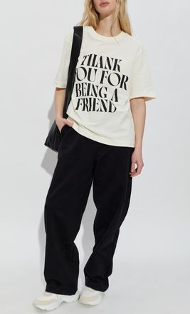 Ami T-shirt With Print, Womens, Cream