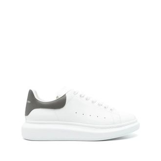 Alexander McQueen Alexander McQueen, Sneakers, male, White, Size: 6 1/2 US White Lace-Up Sneaker with Branded Sole