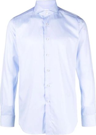 Xacus Camicia con colletto ampio - Heren - Zakelijke Overhemden - Blauw - XL - Katoen - Overhemden