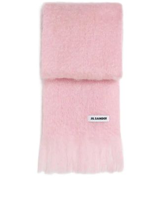 Jil Sander Pastel Pink Gradient Effect Scarf
