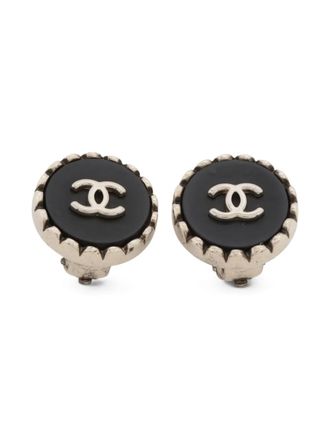 Chanel 1996 CC mark clip-on earrings - Nero