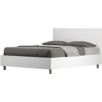 ITYhome Ityhome - Letto alla Francese - demas - Colore: Bianco Frassino - Tipologia Testata: Testata Dritta - Tipologia Letto: Con Rete - Dimensione Rete