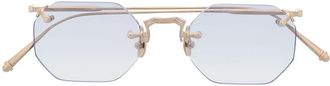 Matsuda frameless tinted sunglasses - unisex - Brass - 49 - Gold