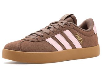 adidas VL Court 3.0 Womens Classic Shoes Earth Strata/Clear Pink/Gold Metallic : 10.5 B - Medium, Leather