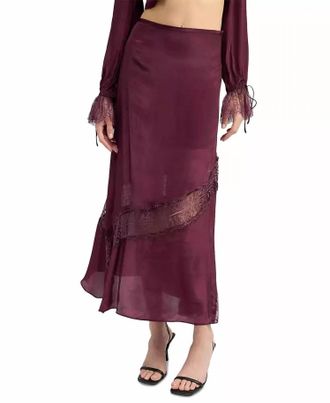 En Saison Bianca Slip Skirt In Bordeaux