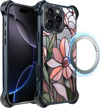 OEM Funda Ibizu Dropguard Ultra Para Iphone 16 Pro Max Con Magsafe, Color Cristal, Rosa Magnolia