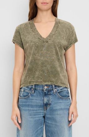 Michael Stars Harlan Cropped V-Neck T-Shirt in Caper at Nordstrom, Size X-Small