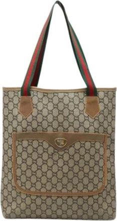 Gucci Pre-owned Tote Bags, female, Beige, Size: ONE SIZE Pre-owned Vintage Tote Bag