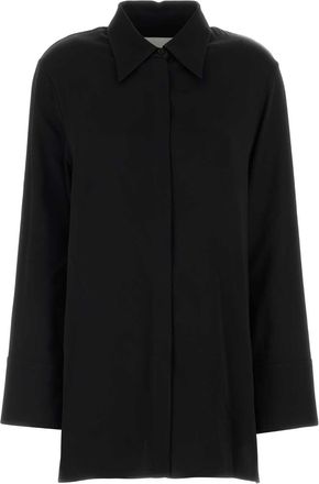 Jil Sander Black Satin Oversize Shirt