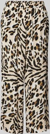 Ichi Wide Leg Culotte in Crinkle-Optik Modell MARRAKECH in Beige, Gr&ouml;&szlig;e XXL