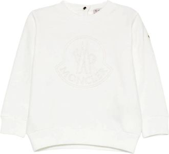 Moncler Ivory Logo Sweatshirt for Baby Boys