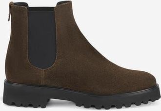 AGL Goldie Beatle Water-Resistant Suede Ankle Boot in Forest at Nordstrom, Size 39.5