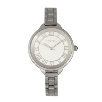 Bertha Sunglasses Womens Madison Sunray Dial Bracelet Watch - Silver Stainless Steel - One Size
