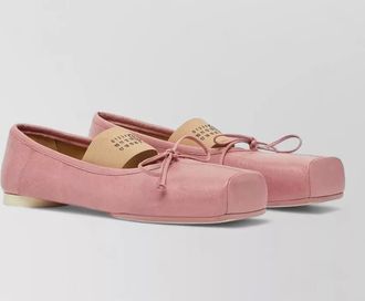 Maison Margiela leather square toe ballerina shoes