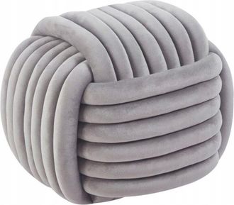 OEM Puf De Terciopelo Entretejido Gris De 50 X 50 Cm Con Asiento Tipo Reposapi&eacute;s Para Sal&oacute;n