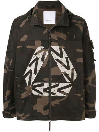 Ports V Giacca con stampa camouflage - Verde