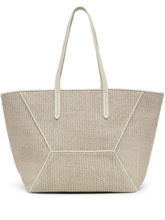 Brunello Cucinelli Techno BC Duo raffia shopper - Beige
