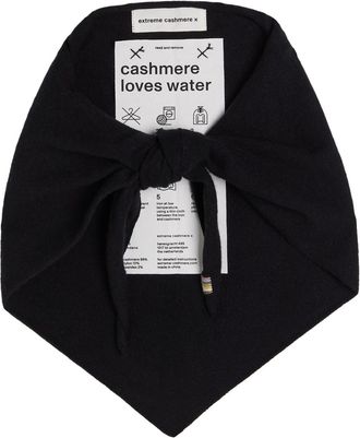 Extreme Cashmere Extreme Cashmere N&deg;35 Bandana Cashmere-blend Triangle Scarf - Black - One Size