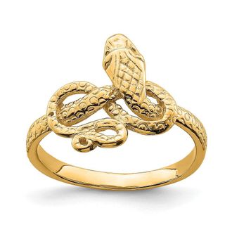 Diamond2Deal 14k Yellow Gold Snake Ring