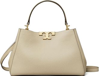Tory Burch Eleanor Soft Medium Satchel - Dames - Handtassen - Beige - ONE Size - Leer - Tassen