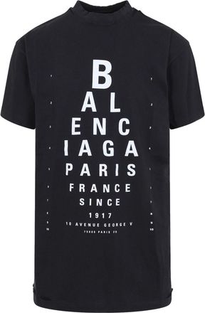 Balenciaga Womens Logo-Print T-Shirt