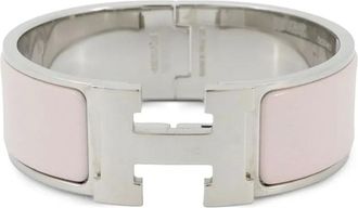 Herm&egrave;s 1900s Clic Clac H PM brede email PM armband - Roze