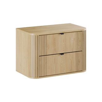 Petits Meubles Mueble bajo lavabo 80cm encimera paneles de melamina y mdf roble claro