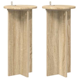 vidaXL Vidaxl Supporto Per Piante 2 Pz Rovere Sonoma 29,5 X 29,5 X 60 Cm