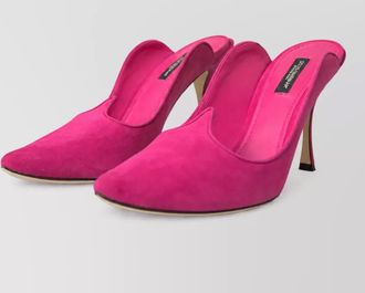 Dolce & Gabbana suede leather high-heel mules