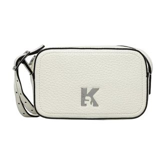 Karl Lagerfeld Jeans Crossbody Tas - Dames - Tassen - Beige - Maat: ONE Size Leer