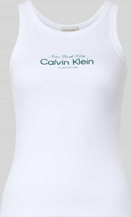 Calvin Klein Jeans Top mit Label-Stitching Modell CONTOUR in Offwhite, Gr&ouml;&szlig;e XL