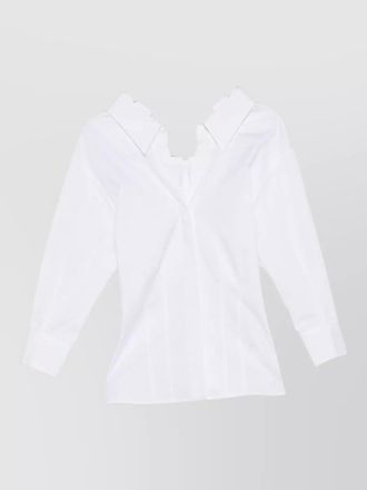 Givenchy cotton cutout long-sleeve shirt