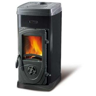 Nordica Estufa De Le&ntilde;a Panor&aacute;mica super Junior Color Negro