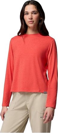 Columbia Csc Soft Stretch Long Sleeve T-Shirts Womens Workout Poppy Red Heather : 2XL, Elastane/Jersey/Polyester