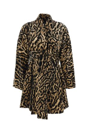 Iri&eacute; Multicolor Animal Print Belted Coat
