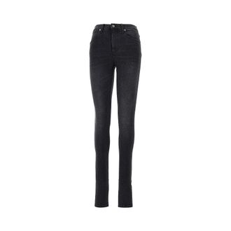 Gucci D&eacute;lav&eacute; cotton denim skinny jeans Woman 26