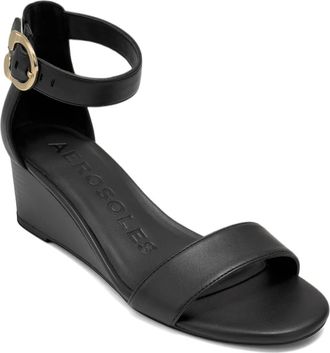 Aerosoles Willis Wedge Heel Sandal in Black Multi Combo at Nordstrom Rack, Size 8.5
