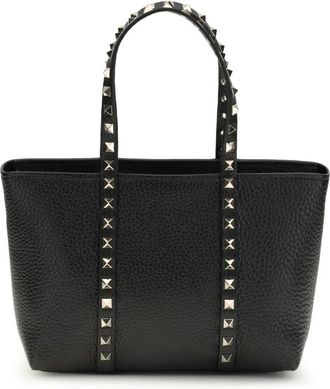 Valentino Rockstud Tote - Dames - Handtassen - Zwart - ONE Size - Leer - Tassen