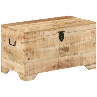 vidaXL Cofre De Almacenamiento De Madera De Mango Rugoso Vidaxl