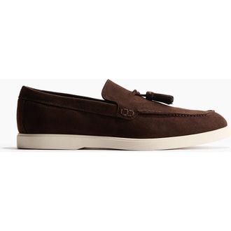 H&M Tasseled Loafers in Dark Brown at Nordstrom, Size 10.5